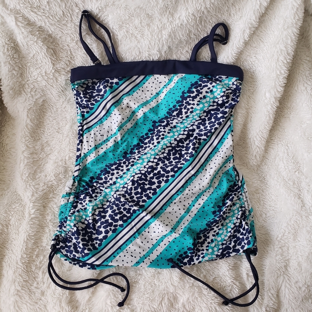 24th & Ocean Aqua/Navy Tankini